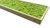 Cuadro de musgo verde hierba en marco de madera 98x20cm